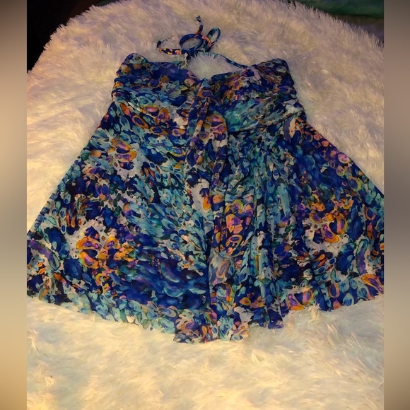 Vibrant Multicolor Strapless tankini - Picture 2 of 15